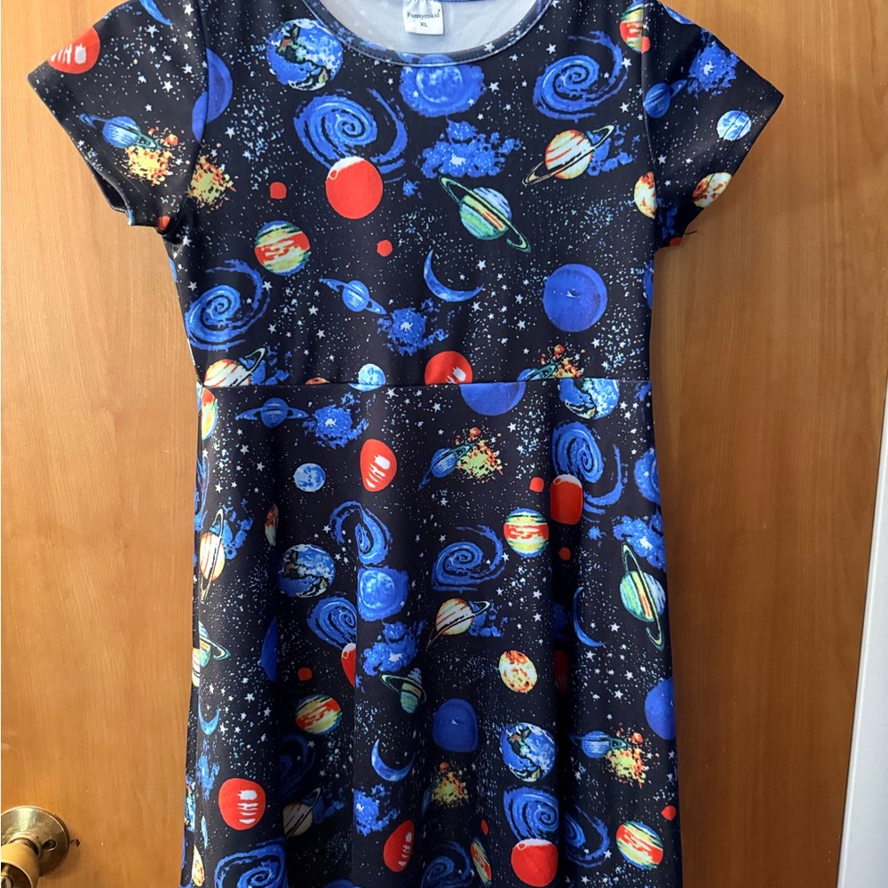 Galaxy Print Kids Dress